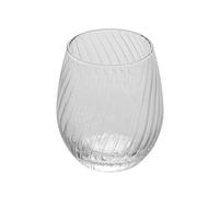 GlassCup Spiral Stripes Crystal Whiskey Glass, Clear Stemless(Small)