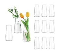 Glasseam Glass Bud Vases for Centrepiece: 12 Pcs Small Vase Set for Wedding Party Table Centrepieces Home Living Room Dining Tables Decorations - Clear Flower Vase for Birthday Decor
