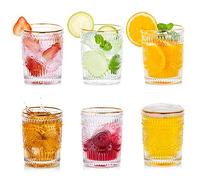 Glasseam Water Glasses 6 Pcs: 300ML Glear Tumbler Glasses for Hiball