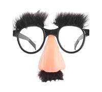 Glasses and Moustache Dressed - Gag Eyewear, Photo Props | Funny Eyebrow Nose Costume Glasses for Party | Novelty Dress Accessory for Halloween, Birthday Games, Children Adults Come