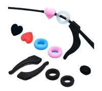 Glasses Anti-slip Ear Hooks Silicone Eyeglasses Leg Ear Sleeve Stopper Bracket Fastener Accessories Tip Ear Grip Eyewear Holder (Color : Style C-red)