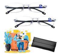 Glasses, Auto Focus Glasses, Anti Blue Light Glasses Intelligent Dual Focus for Women/Men (2pcs,+3)