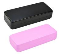 Glasses Case,2 Pack Glasses Case for Women,Glasses Cases Hard Shell Spectacle Cases PU Leather, Square Hard Glass Cases for Women Men Travel Study Work,Sunglasses Case (color-5)