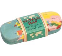Glasses Case & Cleaning Cloth - World Map