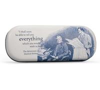 Half Moon Bay Tell You Everything - Sherlock Holmes - Navy Blue/Grey 6.5 x 2.7 Inch Polyurethane Eyeglass Protective Hard Case, Navy Blue/Grey, 6.5 x 2.7 Inch