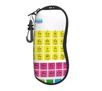 Glasses Case Periodic Table Sunglasses Case For Men And Women - Zipper Portable Spectacle Cases With Clip