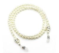 Glasses Chain,Eyeglasses Chain 2 Pcs Pearl Beaded Sunglass Reading Glasses Eyeglasses Chain Cord Holder Rope Neck Strap Lanyard For Women For Eyeglasses