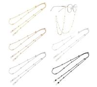 Glasses Chain for Women 5Pcs Non-Slip Anti-Lost Sunglasses Chain Lanyard Glasses String Reading Glasses Chain Beaded Eyeglass Strap Spectacle Chain for Men Women