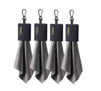 Glasses Cleaner Cleaning Cloth Keychain,Reusable Microfiber Eyeglasses Clean Cloths Wipes with Portable Pouch for Eyeglass Lens Sunglasses Jewelry Electronics,Black,4Pcs