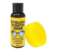 Glasses Cleaner Kit, Glasses Scratch Remover, Windshield Cleaners Spray, Lens Screen Cleaning Tool, Portable Eyeglass Scratch Repair Kit with Sponge, Refurbishing Solution for All Lens