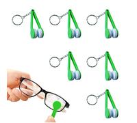 Glasses Cleaner Tool, Glasses Cleaner Tool, 6 Pieces Galleter Fingerprint with Key Ring | Soft Cleaning Tool Scratchless Accessories for Lens