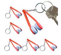 Glasses Cleaner Tool - Spectacles Cleaner Fingerprint Eraser with Keychain, 6 Unit Swabs for Clear Sight, Microfiber Nippers with Tongs, Optical Gear, Scourers for Lenses, Eyes