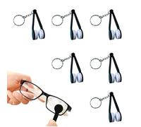 Glasses Cleaner Tools, 6 Pieces Spectacle Cleaners 2.76 x 0.79 in Fingerprint Eraser, Portable Soft No-Scratch Tool, Handy Glass Cleaning for Lens & Screen Remover