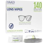 Glasses Cleaner Wipes 140 Individually Wrapped Lens Wipes Multipurpose Suitable for Spectacle Lenses, Cameras, Binoculars, Mirrors, Screens, Optical and Electronic Devices