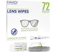 Glasses Cleaner Wipes Individually Wrapped Lens Wipes Multipurpose Suitable for Spectacle Lenses, Cameras, Binoculars, Mirrors, Screens, Optical and Electronic Devices (Pack of 72)