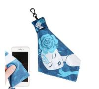 Glasses Cleaning Cloth, Microfiber Cleaner Wipes, 10x10cm Square with Washable Feature, Fabric Pad with Soft Build, Eyewear Gear with Classic Style, Lens Cleaner for Laptop and Mirrors