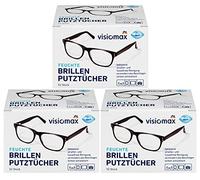 Glasses Cleaning Cloths - Moist and grease-dissolving for a streak-free cleaning - 156 pieces - 3 pack (3 x 52 pieces) - for all lenses made of glass and plastic