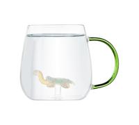 Glasses Coffee Mug - Heat Resistant Clear Tea Mugs,Milk Drinkware with Handle, Different Present for Teachers, Book Lovers, & Coffee Fans | Dishwasher & Microwave Safe, 11oz