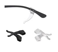 Glasses Ear Grip Hooks, Silicone Ear Hooks for Glasses Eyewear Holder Sunglasses Grip Multicolor(Back White 20pairs)