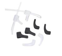 Glasses Ear Grip Hooks, Silicone Glasses Ear Hooks Black White 20x11mm 22x11mm 2/10/20/40/60pcs(Style 02 Black-40pcs)