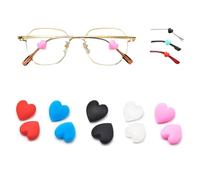 Glasses Ear Grips,Eyeglass Ear Grip,Silicone Soft Comfortable Anti Slip Eyewear Retainer,Cute Heart Shaped Ear Hooks Holder Stopper,Comfort Glasses Retainer For Spectacle Sunglasses Reading Glasses