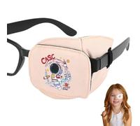 Glasses Eye Cover Patch - Breathable Cotton Occlusion Pad for Amblyopia Support, Lightweight Adjustable Frame Attachment, Soft Reusable Eye Care Aid | for Boys Girls Visionn Training Therapyy