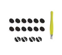 Glasses LED Light Blocking Sticker Set, 12 Adhesive Covers, 4 Pair Replacement Nose Pads, Metal Tweezer, Daily Wear Accessory Bundle Led Cover Wearable Accessory Passive Light Blocker Glasses