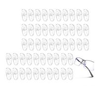 Glasses Nose Pads Silicone 25 Pairs, Push-in Spectacle Nose Pads Soft Silicone Anti-Slip Nosepads Stop Glasses Slipping Down Nose for Glasses Fits Eyeglasses Sunglasses and Reading Glasses Come