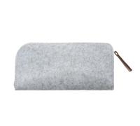 Glasses Pouch Multifunctional Wool Felt Cloth Zipper Portable Glasses Case Bag Sunglasses Box Soft Portatives Protector Eyeglasses Pouch(Light grey)