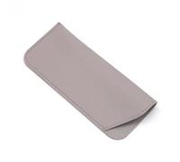 Glasses Pouch Pure Color Women Eyeglass Sunglasses Reading Glasses Case Soft PU Leather Pouch Bag Pocket Eyeglasses Sleeve Eyewear Protector(Light Grey)
