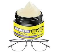 Glasses Scratch Remover 30 g - Scratch Remover Cream with Abrasive Wax for Restoration - Ideal for Home, Office and Travel - For Glasses Lens Cleaning and Care on the Go