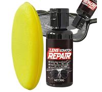 Glasses Scratch Remover,30g Liquid Repair Wax | Remover for Sunglasses with Sponge - Lens Glass Home Car Windshield Helmet