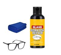 Glasses scratch remover, deep cleaning with microfibre cloth, polish and scratch removal, for glasses and sunglasses, in everyday life, travel, school, study, work