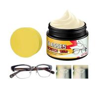 Glasses Scratch Repair - 30g Eraser Coating Wax with Sponge,Lens Scratch Remover for Eye Glasses - for Screen Cleaning Car Fog Watch Phone Camera