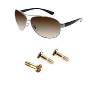 Glasses Screws Replacement For Ray Ban RB3386 RB3379 RB3364 RB3697 Gold | Golden Hold Lenses Ring glasses repair kit with screws and screwdriver