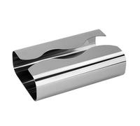 Glasses Stainless Steel Curved Tissue Container Ergonomic Shape Spacious Interior Modern Storage Solution Contemporary Stainless Steel Tissue Container