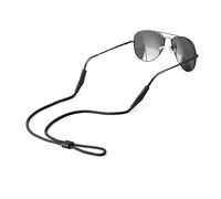 Glasses strap adjustable 1 piece nylon glasses cord black with silicone grip for glasses and sunglasses safe wearing during reading sports work