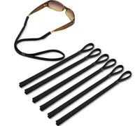 Glasses Strap Great Value 6 Pack Black,Soft Glasses Lanyard Suitable Various Sports & Jobs ,Comfortable Sunglasses Strap Pocket-Sized ,Eyeglass Strap for Kids Women Men Eye Glasses Holders Around Neck