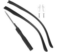 Glasses Temple Arm Replacement 1 Pair Tr90 Metal Frame Repair | Black Streamlined Design, 4 to 8mm Fit, 1.2mm Thickness and 5.6mm Tooth Depth