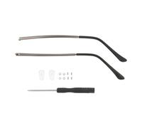 Glasses Temples 1 Pair Colour Glasses Arm Metal Eyeglasses Temple Replacement Leg Repair Eyewear Accessories(Silver Grey)