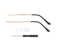 Glasses Temples 1 Pair Colour Glasses Arm Metal Eyeglasses Temple Replacement Leg Repair Eyewear Accessories(Rose Gold)