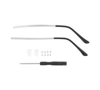 Glasses Temples 1 Pair Colour Glasses Arm Metal Eyeglasses Temple Replacement Leg Repair Eyewear Accessories(Silver)