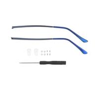 Glasses Temples 1 Pair Colour Glasses Arm Metal Eyeglasses Temple Replacement Leg Repair Eyewear Accessories(Blue)