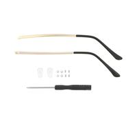 Glasses Temples 1 Pair Colour Glasses Arm Metal Eyeglasses Temple Replacement Leg Repair Eyewear Accessories(Gold)