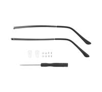 Glasses Temples 1 Pair Colour Glasses Arm Metal Eyeglasses Temple Replacement Leg Repair Eyewear Accessories(Black)