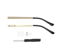 Glasses Temples 1 Pair Metal Eyeglasses Temple Arm Detachable Replacement Leg,Eyewear Spectacle Repair Accessories(A-Gold)