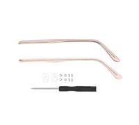 Glasses Temples 1 Pair Metal Eyeglasses Temple Arm Detachable Replacement Leg,Eyewear Spectacle Repair Accessories(B-Rose Gold)