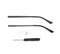 Glasses Temples 1 Pair Metal Eyeglasses Temple Arm Detachable Replacement Leg,Eyewear Spectacle Repair Accessories(A-Black)