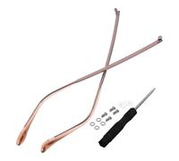 Glasses Temples Metal Glasses Arm Replacement Universal Eyeglasses Repair Kit Non Slip Temple Accessories for Arms(Coffee13.6X0.6CM)