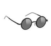 Glasses with UV protection, polarised round glasses with integrated ND filter, ergonomic design for guides, fishing, outdoor activities and life in the city, comfort and style, Black frame